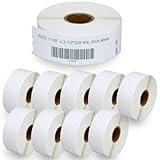 BETCKEY - Compatible DYMO 30252 (1-1/8" x 3-1/2") Address & Barcode Labels - Compatible with DYMO Labelwriter 450, 4XL, NOT Fit 550 & 5XL [10 Rolls/3500 Labels]