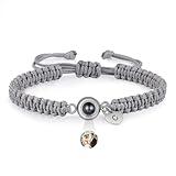 Aiemghsde Custom Bracelets with Picture inside, Personalized Gifts for Men Women, Picture Bracelet Personalized Photo ProjectionBracelet Memorial Gifts for Loved One (Style 4)