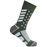 Agdkuvfhd Neoprene Socks, Men Breathable Waterproof Performance Water Sport Hiking Biking Fishing Wading Boot Crew Socks Gift, Deep Green, Medium