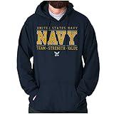 Brisco Brands US Navy Team Strength Value Hoodie Sweatshirt Women Men