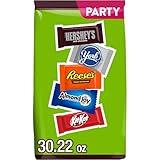 HERSHEY'S Assorted Chocolate Flavored Candy Party Pack, Halloween Candy, 30.22 oz