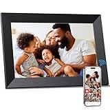 FRAMEO 10inch Digital Picture Frame WiFi Smart Photo Frame Electronic Digital Picture Frames Load from Phone1280x800 HD IPS Touch Screen,Automatic/Slideshow/Share Videos Photo-Black