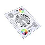 Uonlytech Lens Test Chart Color Calibration Tool for CCTV Indoor Outdoor Use Focus Alignment Card for Camera Setup Lens Calibration User Friendly Durable Design for Precise Image Evaluation