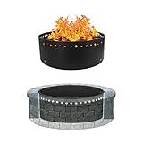 FEBTECH 36" Round Fire Pit Ring Insert – 12" Tall Heavy-Duty Steel Fire Ring for Outdoor DIY Fire Pit Builds – Ideal for In-Ground & Above-Ground Use in Backyards, Gardens, Patios & Camping Sites