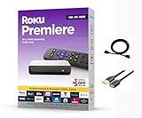 Roku 3920RW-SW Premiere, 4K/HDR Streaming Media Player, Wi-Fi Enabled, with Premium High Speed HDMI Cable and Simple Remote