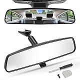 JOYTUTUS Rear View Mirror, Panoramic Convex Rearview Mirror, Universal Fit Type, Interior Wide Angle Rear View to Reduce Blind Spot Effectively for Car