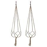 EBOOT 2 Pack 48 Inches Large Macrame Plant Hanger Rope to Hang Flower Pot Plant Holder for Indoor Outdoor Decorations, 4 Legs