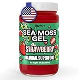 Biolore Sea Moss Gel Made in USA Raw Wildcrafted Irish Seamoss Essential Vitamins Trace Minerals Vegan Superfood, Jam, Jelly & Sweet Spread Gifts (8OZ) (8 Fl Oz (Pack of 1), Strawberry)