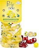 Perle di Sole Italian Lemon Drops Hard Candy Individually Wrapped (7.05 oz) Made with Essential Oils of Amalfi Coast P.G.I. Lemon - Italian Imported Gifts From Italy