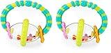 Bright Starts Grab & Spin Baby Rattle & BPA-Free Teether Toy, Ages 3 Months+ (Pack of 2)