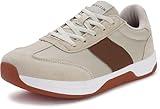 WHITIN Women's Zero Drop Wide Width Toe Box Training Road Running Shoes Size 8 Ladies Footwear Non Slip Casual Walking Workout Sneakers Apricot 39