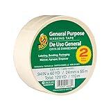 Duck Brand General Purpose Masking Tape - Beige, 0.94 in. x 60 yd., 2-Pack (241577)