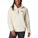 Columbia Women's Fire Side Sherpa 1/4 Zip, Chalk, Medium