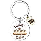 Coffee Lover Gifts for Women Men Coffee Keychain Accessories Coffees Gifts for Lovers Women Barista Gift Funny Coworker Gift Kawaii Accessories