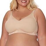 PLAYTEX Womens 18 Hour Side & Back Smoothing Wireless Bra, Cool Comfort Wire-free Single Or 2-pack Bras, Nude, 38C US
