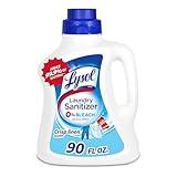 Lysol Disinfectant Laundry Sanitizer & Scent Booster, Laundry Detergent Additive, Color Safe Bleach Alternative, Laundry Odor Eliminator, Kills Bacteria & Viruses, Crisp Linen Scent, 90 Fl Oz