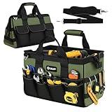 UUP Heavy Duty Tool Bag 15-Inch, 16-Pocket Portable Soft Tool Box Organizer Storage, Handle Tactical Carry Tote Empty Toolbox with Large Zipper, Men Stocking Stuffer, Father Day Dad Mechanic Gift