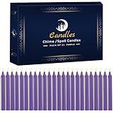 24 Pack Purple Spell Chime Candles – Premium Mini Unscented Taper Candles for Rituals, Prayer, Meditation, Altar, Spells – 4" Tall – Ideal for Witches & Spiritual Practices