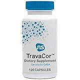 NeuroScience TravaCor - Stress & Mood Support Supplement to Support Calm & Reduce Worrying - Vitamin C, Vitamin B12, L Theanine, Vitamin B6 & 5 HTP - GABA Neurotransmitter Supplement (120 Capsules)