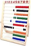 MAGIKON Wooden Counting Number Frame, 10 Rows Abacus for Kids Learning Math (11-1/2-Inch)