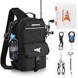KastKing Everyday Essential Fishing Sling Bag & Tool Set, Fishing Scale & 3500-Tackle Box Waterproof, 7" Fishing Pliers, Lip Gripper - Fishing Gear and Gift for Men