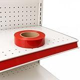 STORE FIXTURES DIRECT Decorative Gondola Shelving Vinyl Insert for Ticket Channel 130 FT. x 1.25 in. - Red