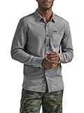 Lee Men's All Purpose Classic Fit Long Sleeve Shirt, Gray Denim