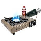 Gas One GS-3400P Propane or Butane Stove Dual Fuel Stove Portable Camping Stove - Patented - with Carrying Case Great for Emergency Preparedness Kit