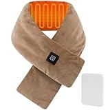 Neck Heating Pad Cordless, Rechargeable Heated Scarf with 5000mAh Power Bank, Portable Neck Warmer with 3 Heating Levels, Heating Pad for Neck Pain Relief and Muscle Relaxation, Christmas Gift