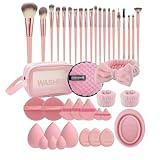 Makeup Brush Set, 42Pcs Makeup Tool Set Premium Synthetic Foundation Powder Concealers Eye Shadows Blush Makeup Brushes Kit with Makeup Sponge, Powder Puffs for Beginner & Professional