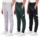 3 Pack Boys Tricot Sweatpants Joggers Kids Boy Jogger Sweatpant Pant Track Pants Athletic Workout Gym Apparel Training Fleece Tapered Slim Fit Tiro Soccer Casual Clothing,Set 11,XL (18/20)