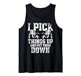 I pick things up and put them down for a Fitness Fan Tank Top