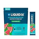 Liquid I.V.® Hydration Multiplier® - Watermelon - Hydration Powder Packets | Electrolyte Drink Mix | Easy Open Single-Serving Stick | Non-GMO | 16 Servings (Pack of 1)