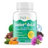 Enerlix 15-in-1 Detox Binder, Activated Charcoal, Zeolite & Bentonite Clay, Chlorella, 1500 MG Supplement Maximum Absorbent, Liver Gut Digestive Toxin Detox Cleanse, 90 Vegan Capsules