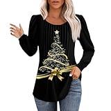 HUMMHUANJ Stuff for 2 Dollars,Women Winter Tops,Prime Early Access Deals Today,Halloween Long Sleeve Shirts for Women,influencers Picks Womens Clothes 2024,Black Plus Size Shirt,Lists and Registries