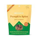 Bocce’s Bakery Pumpk'n Spice Treats for Dogs, Wheat-Free Everyday Dog Treats, Made with Real Ingredients, Baked in The USA, All-Natural Soft & Chewy Cookies, Pumpkin, Peanut Butter, & Cinnamon, 6 oz