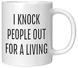 Anesthesiologist Mug, I Knock People Out for A Living Gift for Anesthesiologist, Anesthesiology Mug, Funny 11oz White Ceramic Anesthesia Coffee Cup