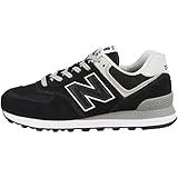 New Balance Women's 574 Core Sneaker, Black/White, 10