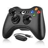 kosiwun 2.4GHZ Wireless Controller for Xbox 360, Wireless Gamepad Remote Joystick Controller Compatible with Xbox 360 and PC Windows 7,8,10,11 with Receiver (Black)