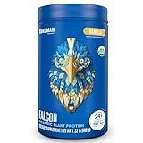 BIRDMAN Falcon Organic Vegan Protein Powder Vanilla, 24g Protein, Sugar Free, Probiotics, Low Carb, Keto Friendly, Dairy Free, Lactose Free, Non Whey, Plant Based Pea Protein Powder - 18 Servings