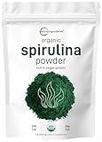 Micro Ingredients Organic Spirulina Powder, 16 Ounce, Raw Spirulina (Arthrospira Platensis), The Richest Sources of 70% Vegan Protein, Containers Minerals, Vitamins, Non-GMO & Non-Irradiation