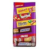Mars M&M'S Peanut, SNICKERS, STARBURST & SKITTLES Fun Size Assorted Candy Variety Pack, 19.44 oz, Bulk Candy Bag
