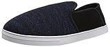 Dearfoams Men's Knit Fold Down Closed Back Slipper, Navy Blazer, XL Regular US