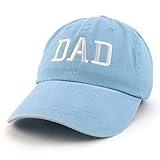Trendy Apparel Shop Dad Embroidered Pigment Dyed Low Profile Cotton Cap - Light Blue