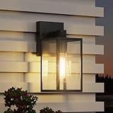 Outdoor Light Fixture Wall Mount, LED Exterior lighting fixtures for Outside, Front Porch Lights, Waterproof Wall Sconce Lantern Lamp, Black Coach Lights for House, Patio, Garage, Doorway, Entryway