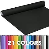 PerkHomy Black Kraft Paper Roll 17.5" x 960" (80') for Gift Wrapping Bouquet Flower Kids Art Painting Craft Writing Packaging Shipping 80GSM 55LB (Black, 17.5" x 80')