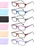 Gaoye Reading Glasses for Women, 6 pack Fashion Readers for Women Men Spring Hinge Eye Glasses, Blue Light Reading Glasses Anti Eyestrain