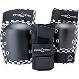 Pro-Tec Street 3-Pack Pad Set - Protective Gear for Skateboarding, Roller Skating, Scooter, Bicycling