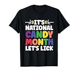 Funny National Candy Month Rainbow Lollipop Pride T-Shirt