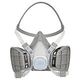 3M Half Facepiece Disposable Respirator 5301, Organic Vapor, NIOSH Approved, Size Large, Lightweight, Pre-assembled, No Maintenance, Permanently Affixed Cartridges, 1 Unit